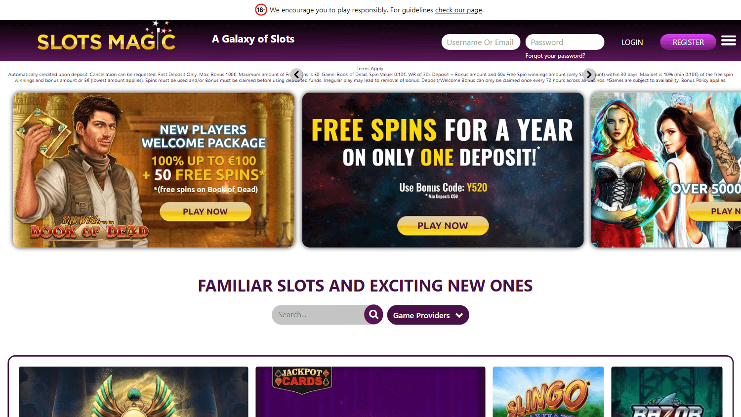 Slots Magic Casino Desktop screenshot